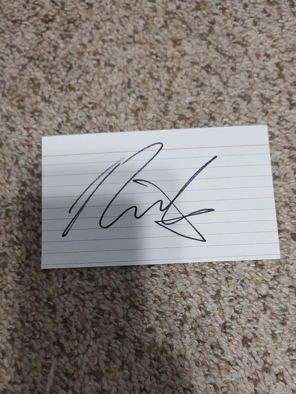 Nick Jonas Signed Index Card
